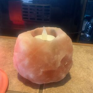 Himalayan Salt Candle Holder - Pink